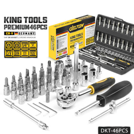 ชุดบ็อกซ์ DELTON รุ่น DKT-46PCS 1/4 นิ้ว แพ็ก 46 ชิ้น_8